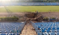 Російська ракета влучила у стадіон у Миколаєві: відео пошкодженої арени