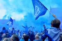 ​«Корупція». Фанати «Евертона» влаштували акцію протесту біля штаб-квартири Прем'єр-ліги